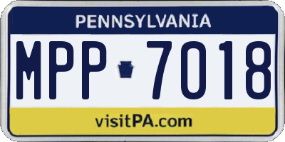 PA license plate MPP7018