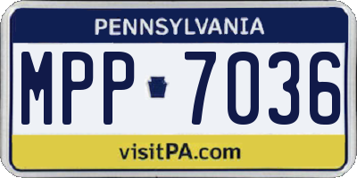 PA license plate MPP7036