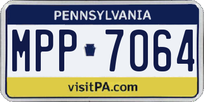 PA license plate MPP7064