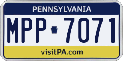 PA license plate MPP7071