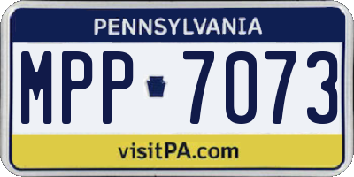 PA license plate MPP7073