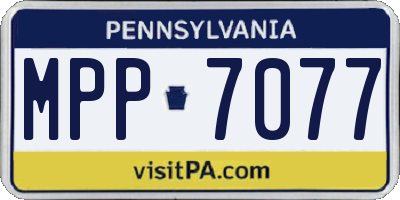 PA license plate MPP7077