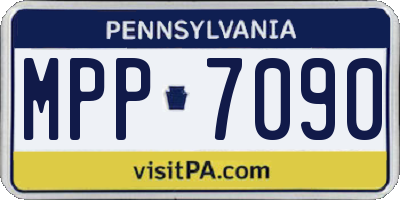 PA license plate MPP7090