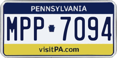 PA license plate MPP7094