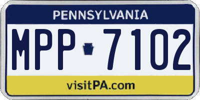 PA license plate MPP7102