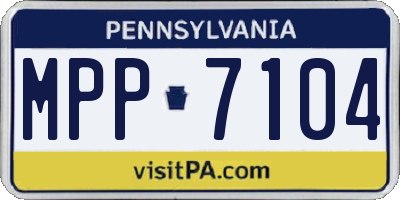 PA license plate MPP7104