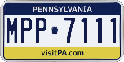 PA license plate MPP7111