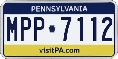 PA license plate MPP7112