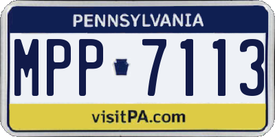 PA license plate MPP7113