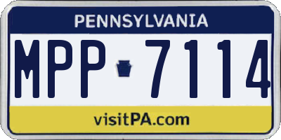 PA license plate MPP7114