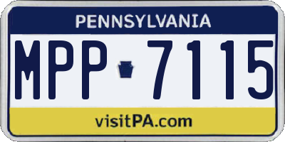PA license plate MPP7115