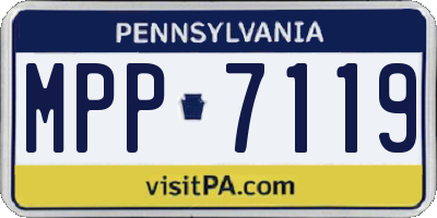PA license plate MPP7119