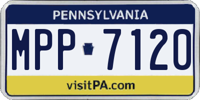 PA license plate MPP7120