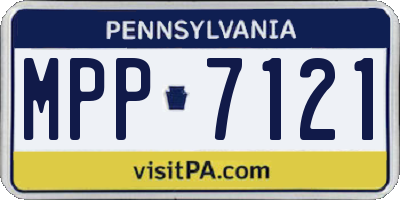 PA license plate MPP7121