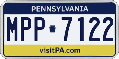 PA license plate MPP7122