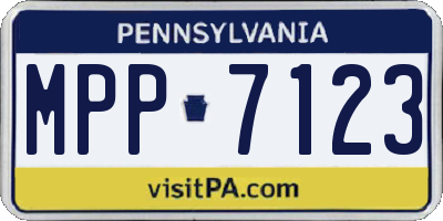 PA license plate MPP7123