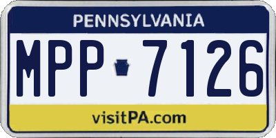 PA license plate MPP7126