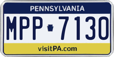 PA license plate MPP7130