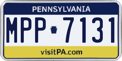 PA license plate MPP7131