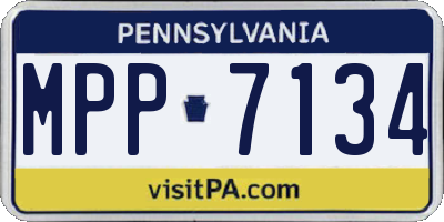 PA license plate MPP7134