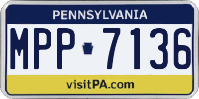 PA license plate MPP7136