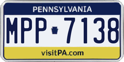 PA license plate MPP7138