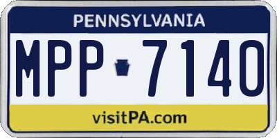 PA license plate MPP7140