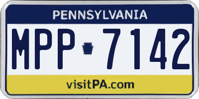 PA license plate MPP7142