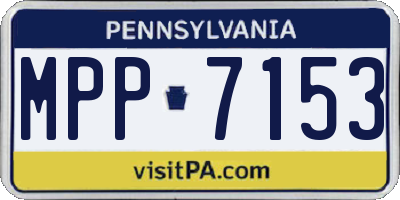 PA license plate MPP7153