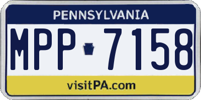 PA license plate MPP7158