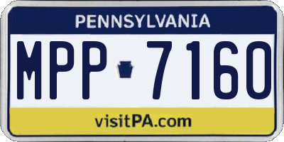 PA license plate MPP7160