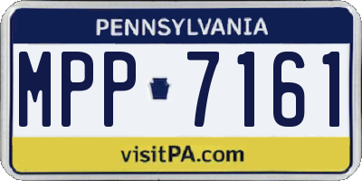 PA license plate MPP7161