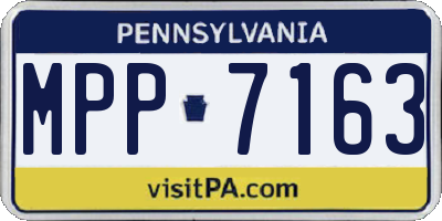 PA license plate MPP7163