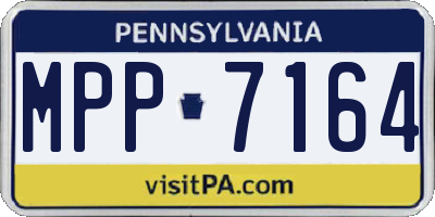 PA license plate MPP7164