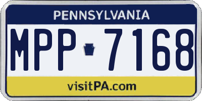 PA license plate MPP7168