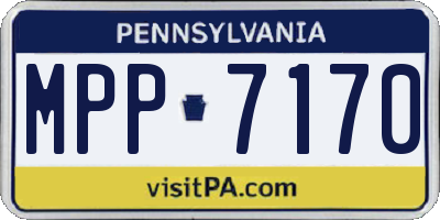 PA license plate MPP7170