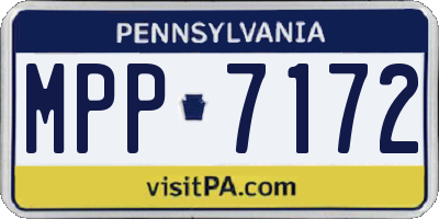 PA license plate MPP7172