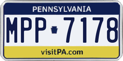 PA license plate MPP7178