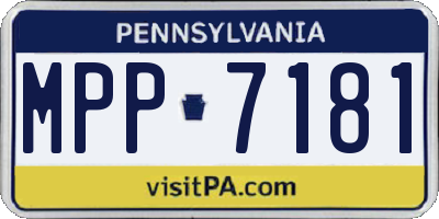 PA license plate MPP7181