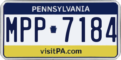 PA license plate MPP7184