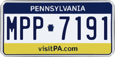 PA license plate MPP7191