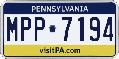 PA license plate MPP7194