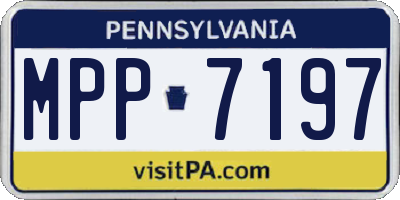 PA license plate MPP7197