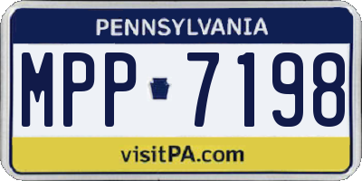 PA license plate MPP7198
