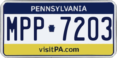 PA license plate MPP7203