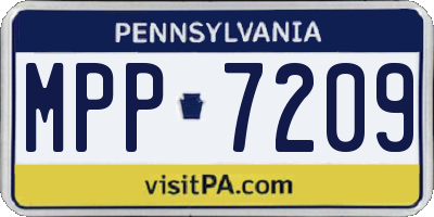 PA license plate MPP7209