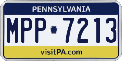 PA license plate MPP7213