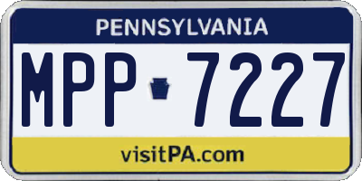 PA license plate MPP7227