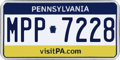 PA license plate MPP7228