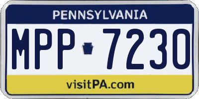 PA license plate MPP7230